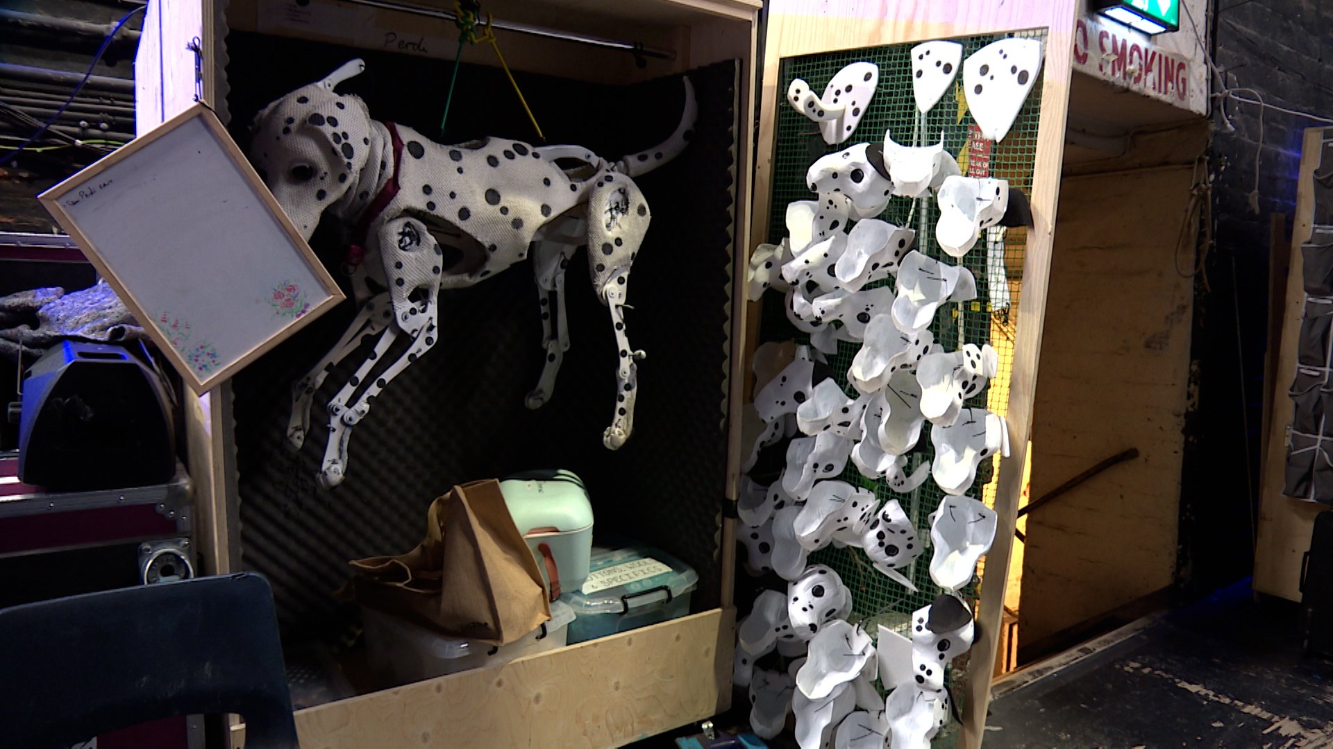 Dalmatian puppets feature in stage musical.