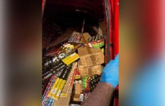 Man arrested after fireworks ‘being sold to children’ seized from van in Glasgow