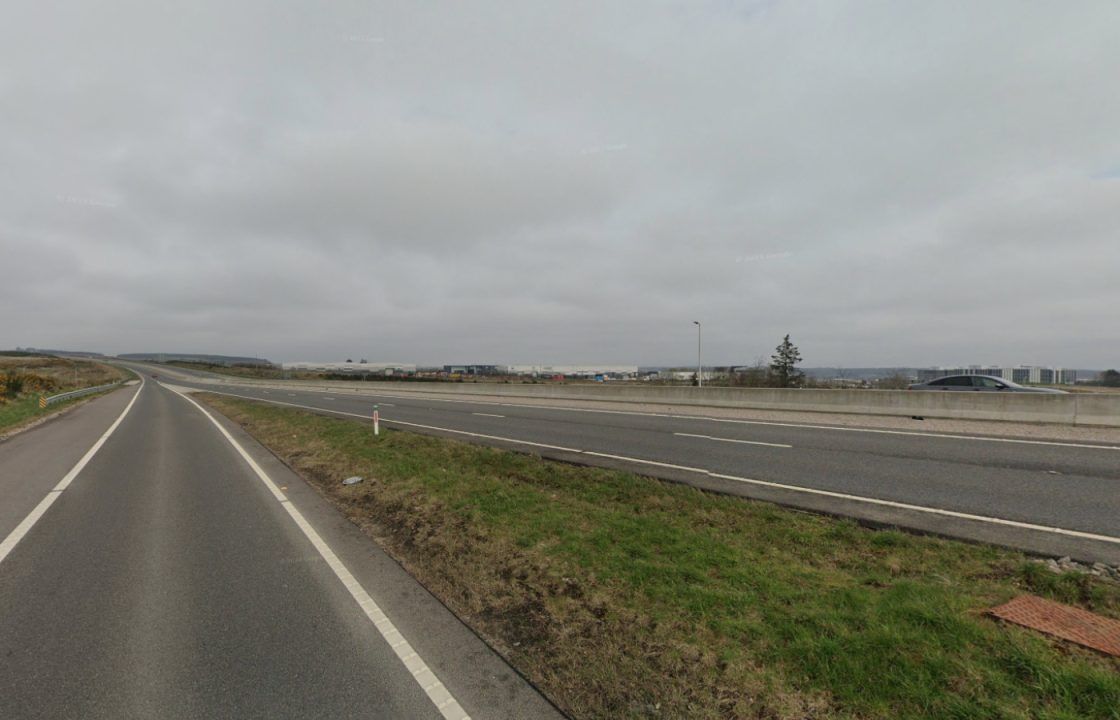 A90 near Aberdeen Airport closed following crash involving one vehicle