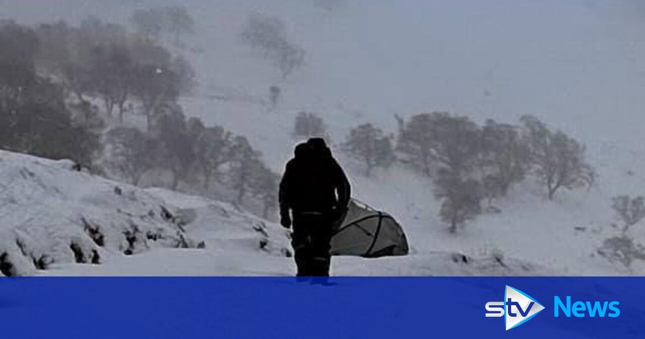 Stranded walker spent night in collapsed tent during Storm Bert | STV News