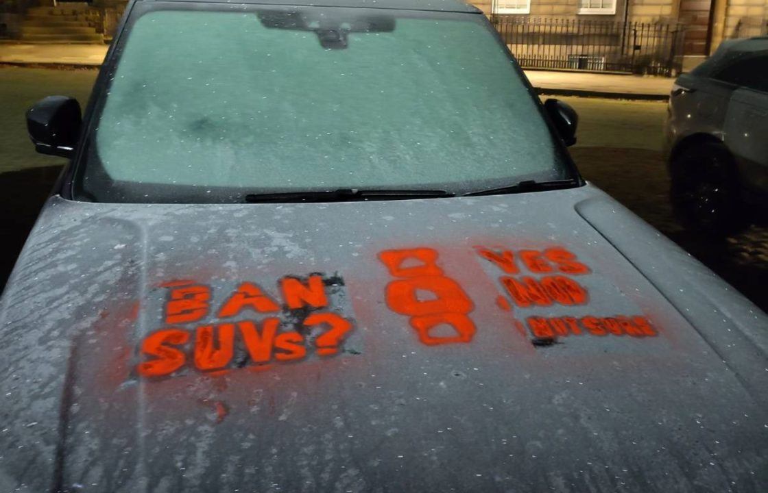 Activists vandalise 20 SUVs with spray paint in Edinburgh