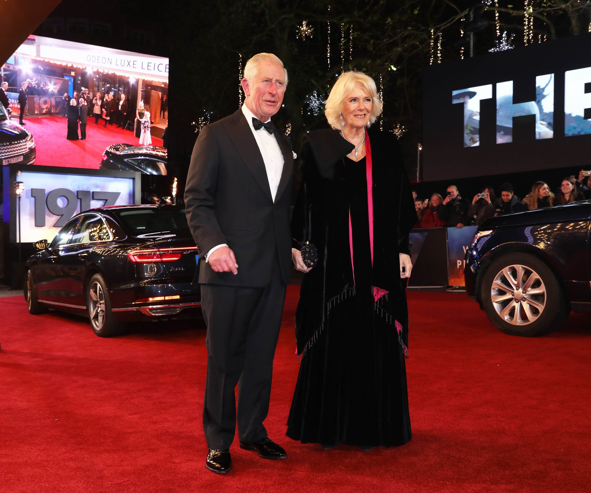 Charles and Camilla at the Royal Film Performance of 1917 at the Odeon Luxe in Leicester Square in 2019 (Isabel Infantes/PA). 