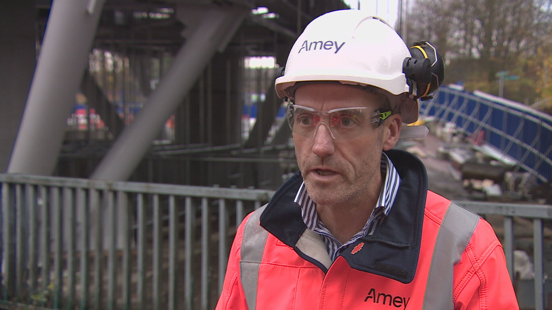 Andy Dickson, project manager, says thousands of tonnes of steel are being installed