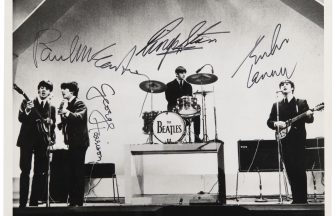 Signed Beatles photo and Sex Pistols lyrics sell for more than £130,000