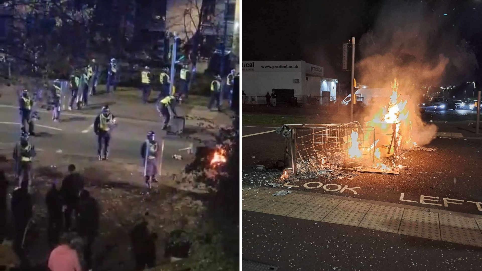 Police clashed with groups of youths in parts of Edinburgh.