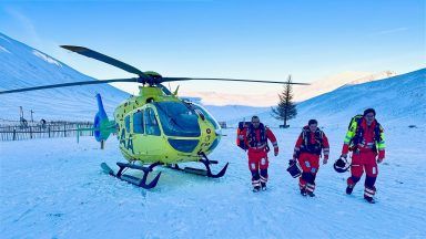 Climber airlifted to hospital after slipping and ‘tearing knee to the bone’