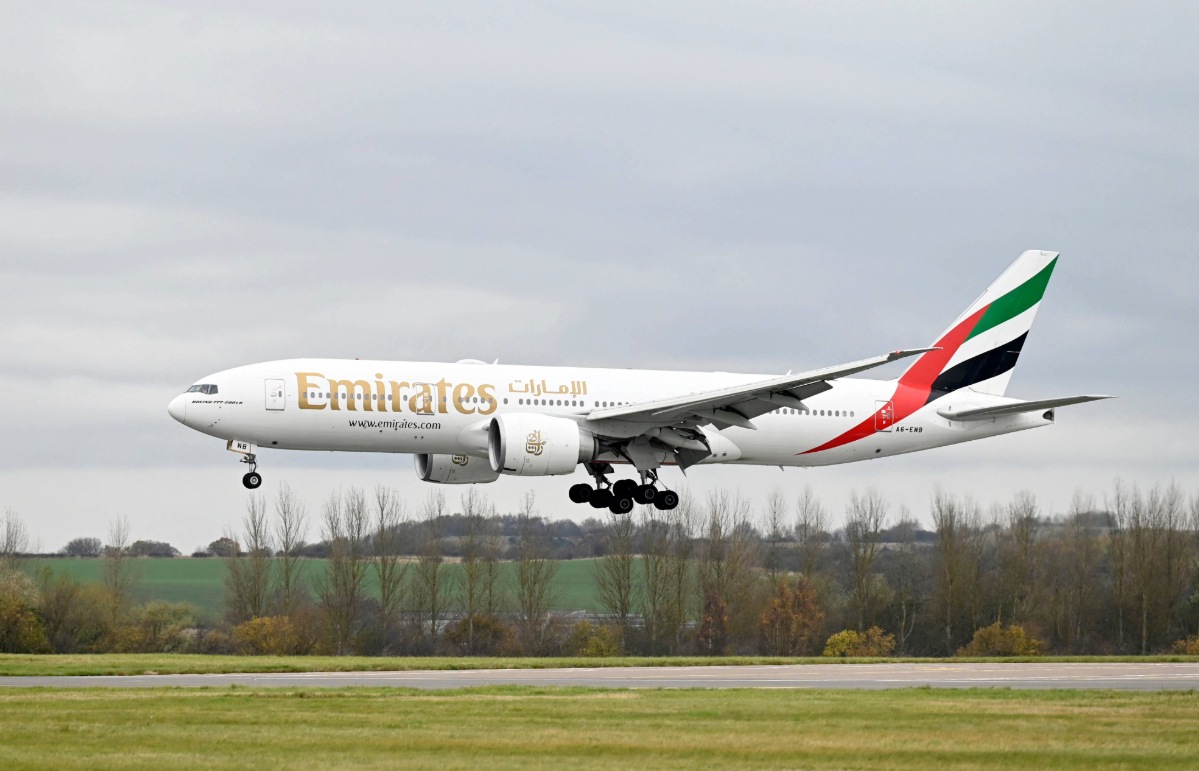 Emirates flights have returned for first time since 2020. 