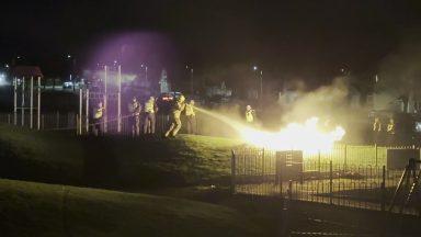 Halloween unrest hits Scottish cities as bricks and bottles thrown at police