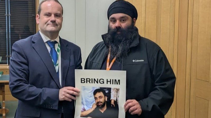 West Dumbartonshire MP Douglas McAllister and Gurpreet Singh Johal