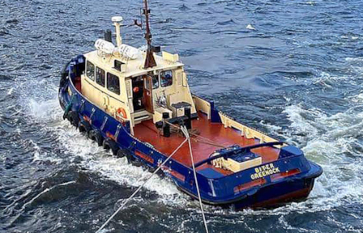 The capsize and sinking of the tug Biter led to the loss of two lives off Greenock, February 24, 2023. 