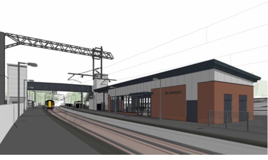  The planned new Hairmyres station.