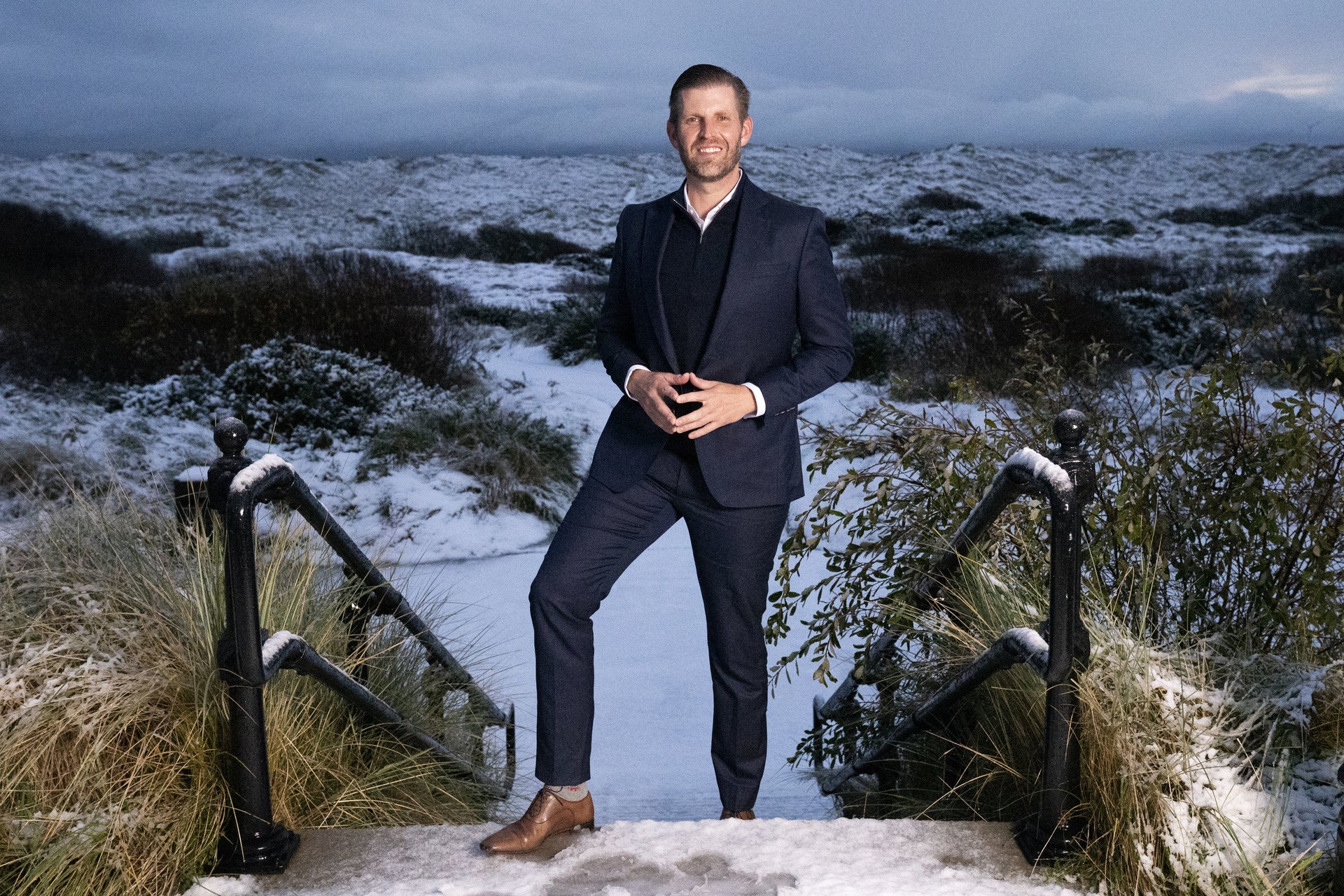 Eric Trump at Trump International Golf Links near Balmedie, Aberdeenshire. Picture date: Tuesday November 19, 2024. (Jane Barlow/PA) 