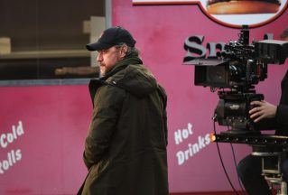 In Pictures: James McAvoy spotted on set in Scotland as he makes directorial debut with faux rapper film