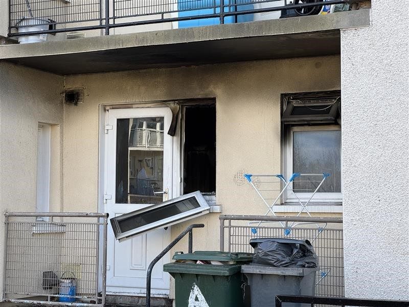 The fire broke out at an address on Niddrie Mill Crescent, Edinburgh