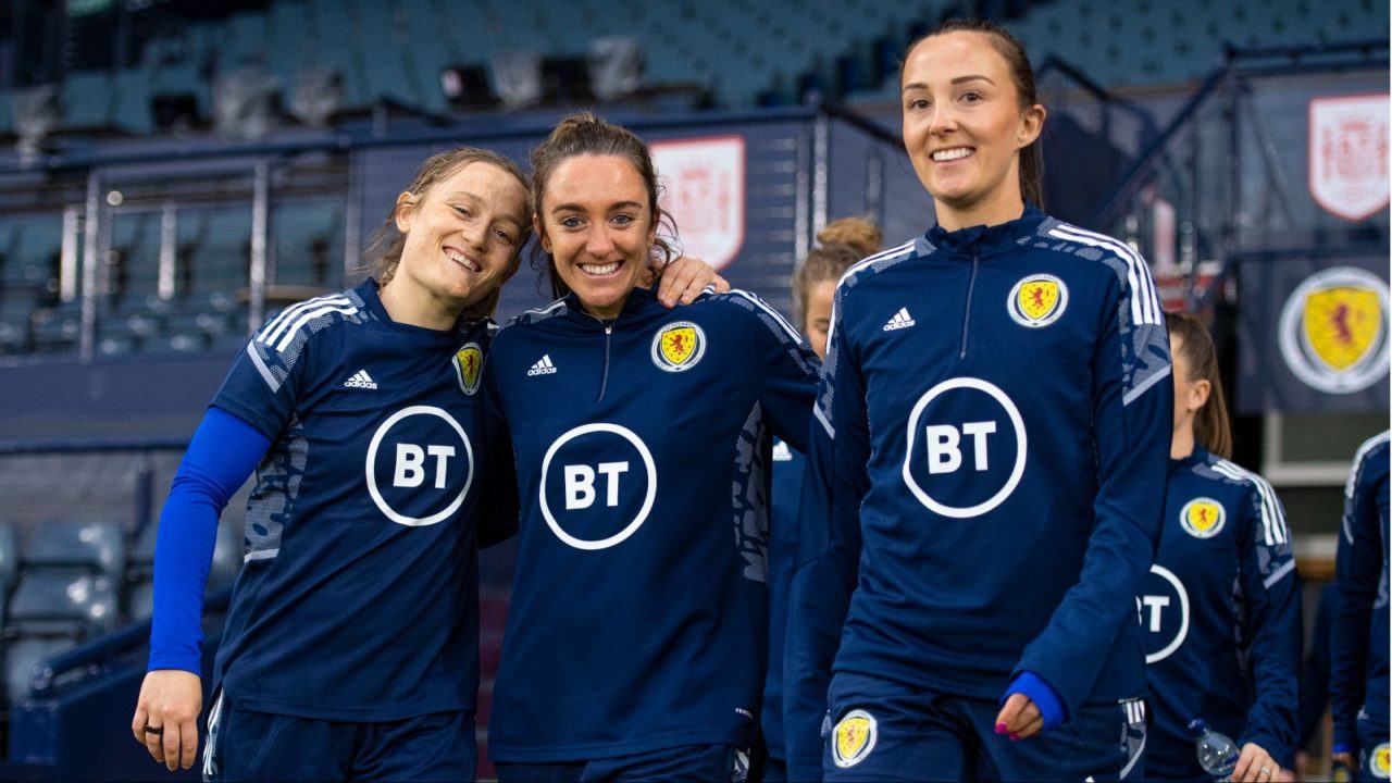 Erin Cuthbert, Lisa Evans and Caroline Weir