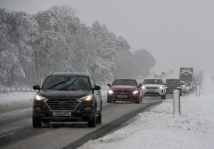 A9 restricted due to jack-knifed lorry amid snow and ice warning