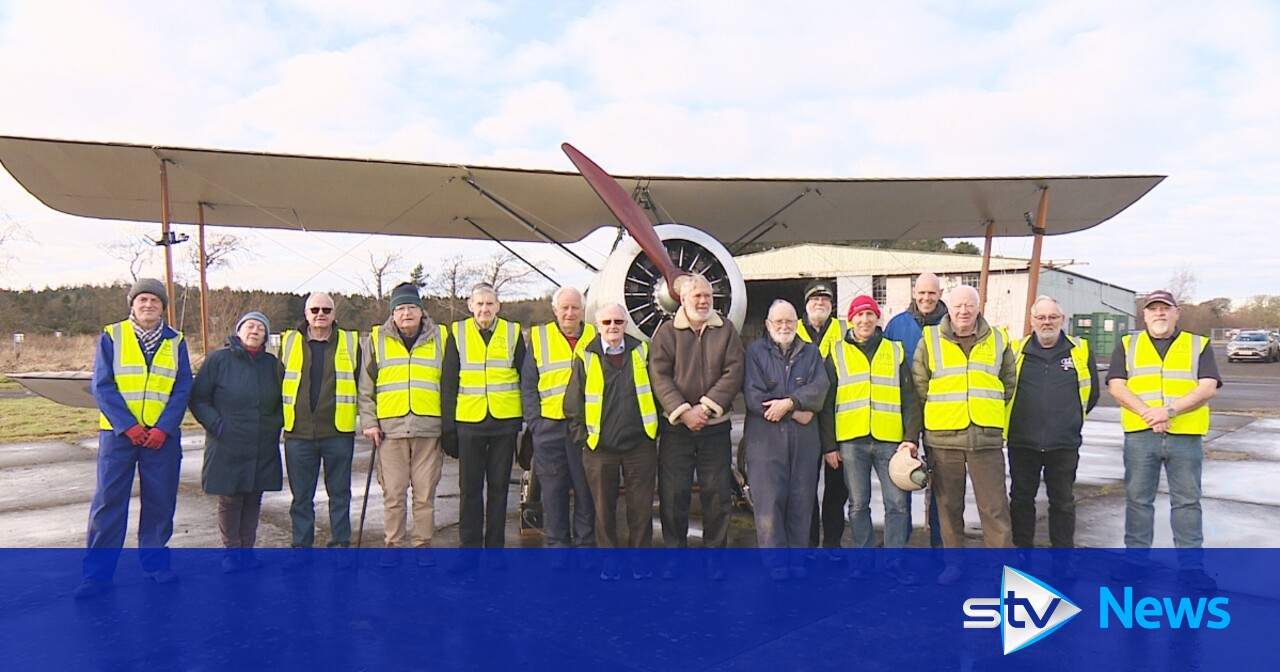 Grandads make history by flying homemade First World War fighter plane