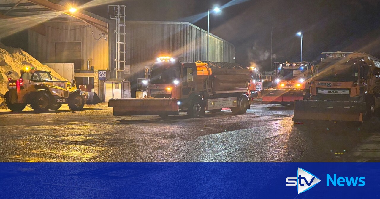 Bus overturns amid snow and ice travel warning as temperatures plunge to -11C