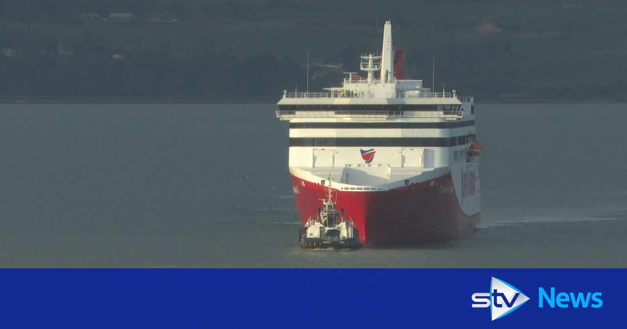 ‘Too big’ Australian ferry which doesn’t fit docks down under berthed in Scotland