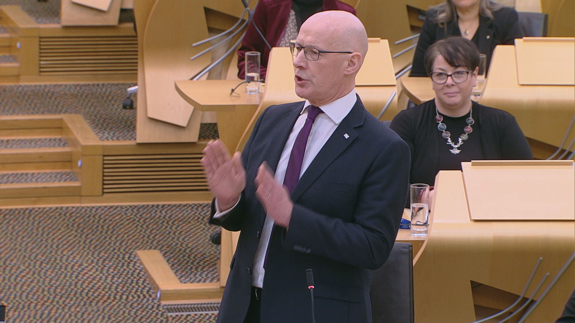 John Swinney blasted the Scottish Labour leader for voting with the Tories. 