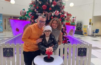 Schoolgirl from Lenzie who needed brain surgery after sinus infection switches on hospital Christmas lights