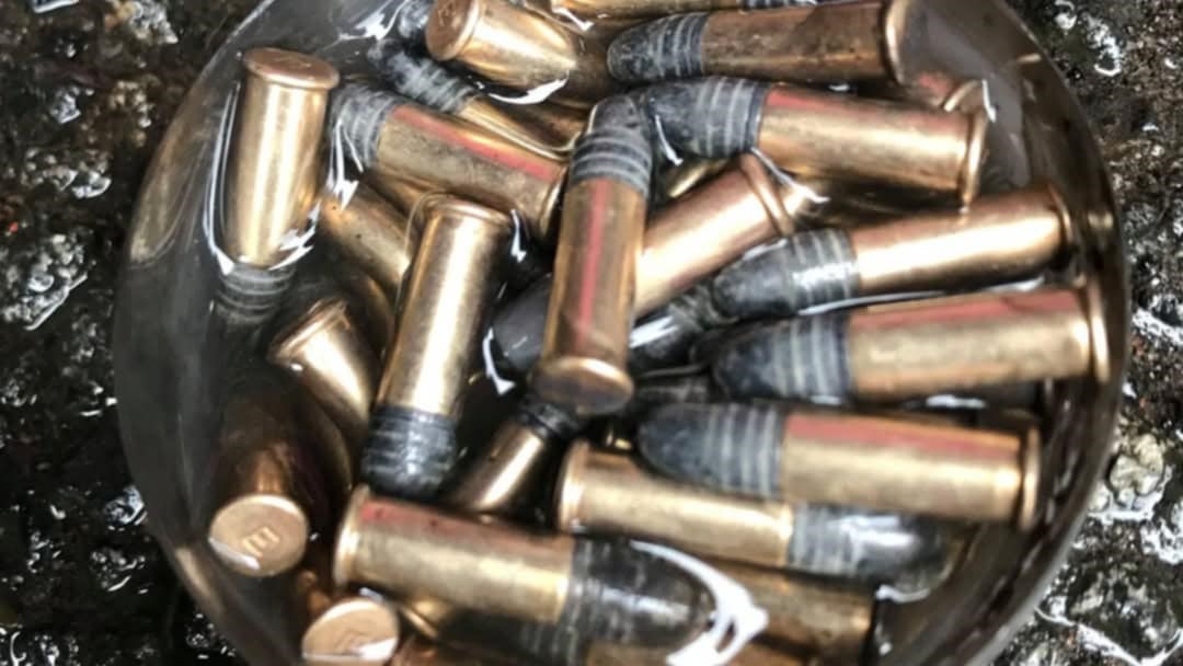 A haul of bullets were pulled from the water near Edinburgh