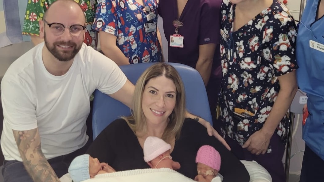 21 NHS staff helped deliver the triplets, who were born on December 16