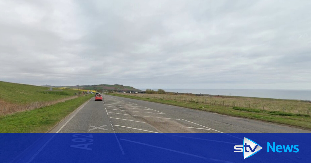 Three people taken to hospital after two-car crash on A92 in ...