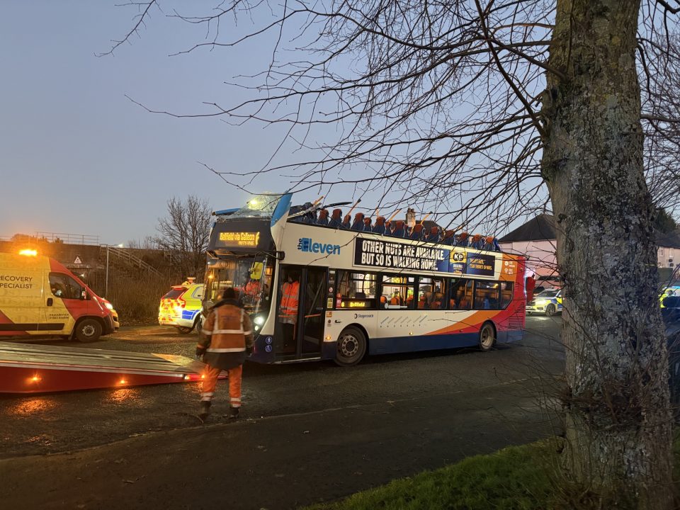 Schoolboy says he went into shock as double decker bus slammed into railway bridge in Kilmarnock