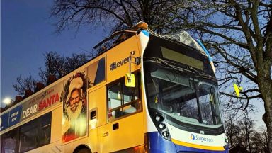 Schoolboy says he went into shock as double decker bus slammed into railway bridge in Kilmarnock