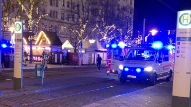 At least one dead after car driven into crowd at Christmas market in Germany