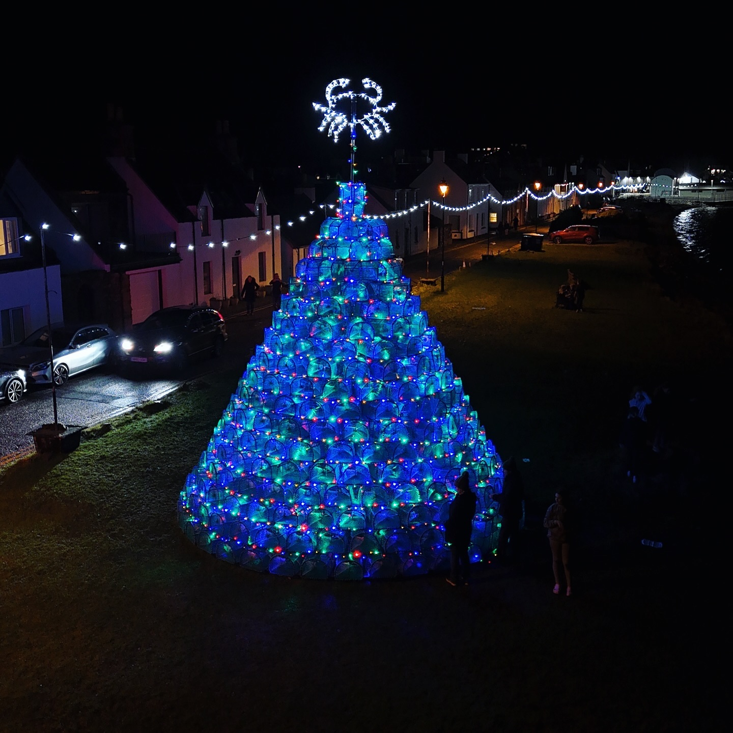 Ullapool's creel Christmas tree