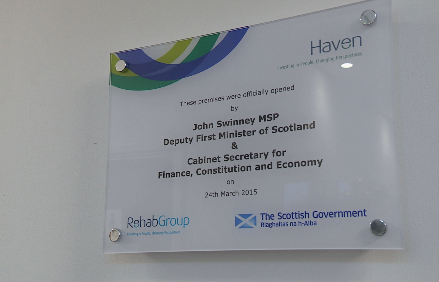 Haven Products was officially opened by John Swinney in 2015.