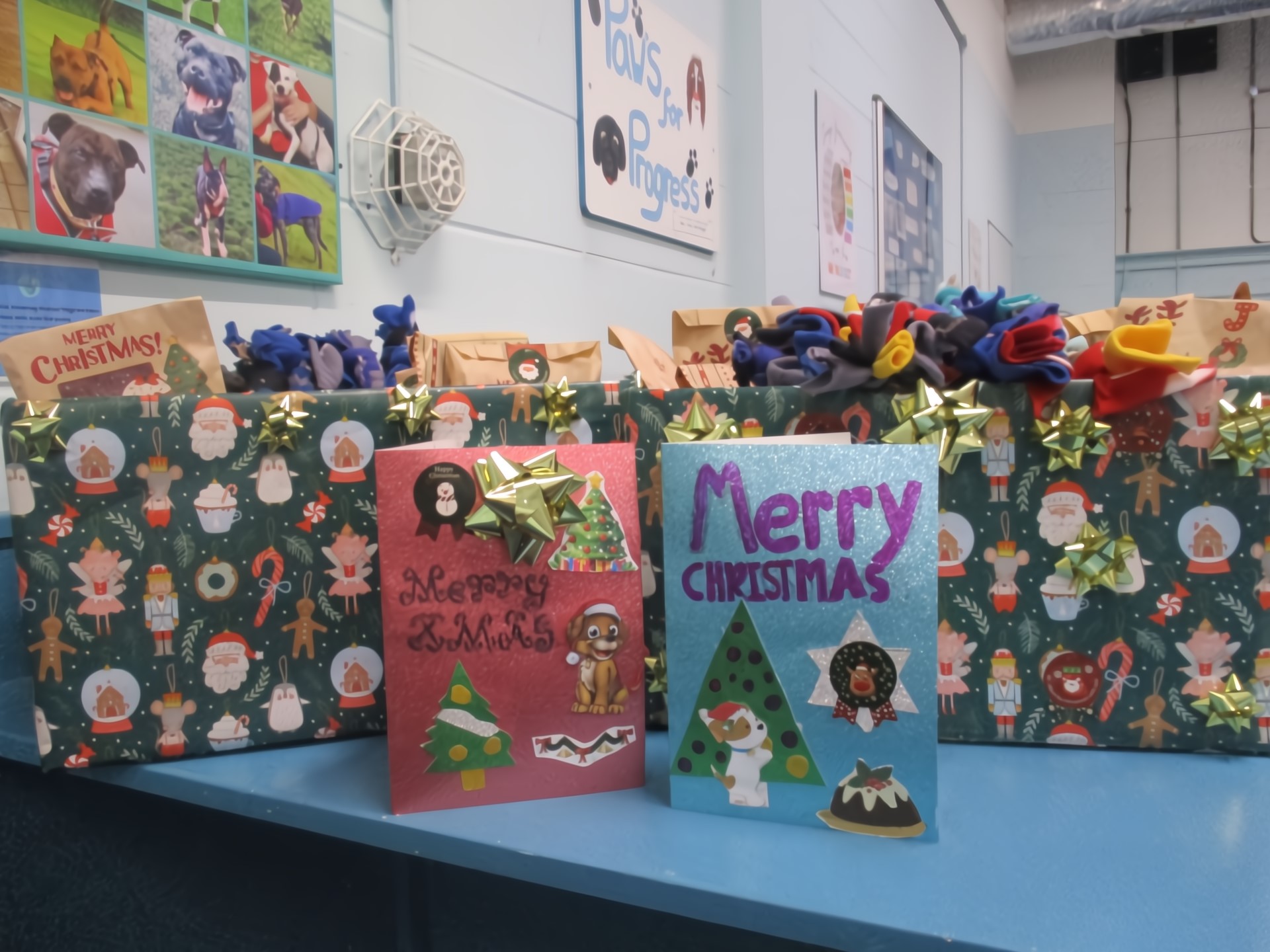 Christmas gift bags donated by young people at HMP & YOI Polmont