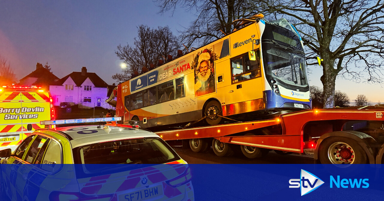 Eight in hospital after roof of double-decker bus torn off in crash ...