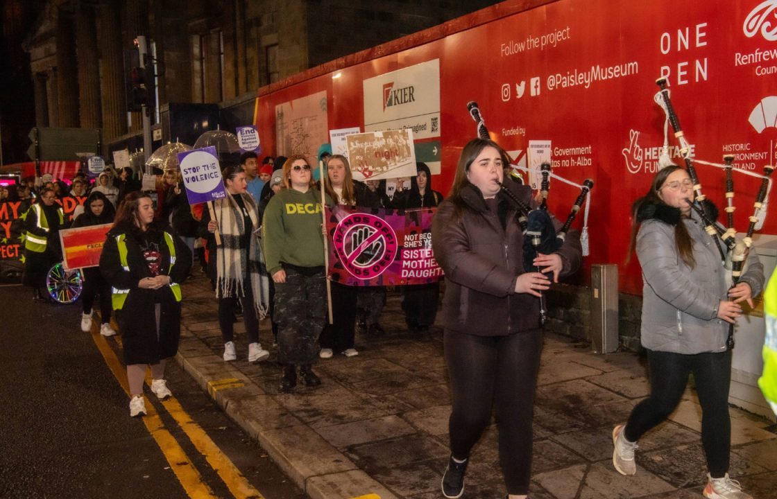 Hundreds take to Paisley High Street calling for end to violence against women