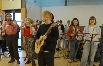 Ed Sheeran surprises young Scots musicians with visit to celebrate launch of music education foundation