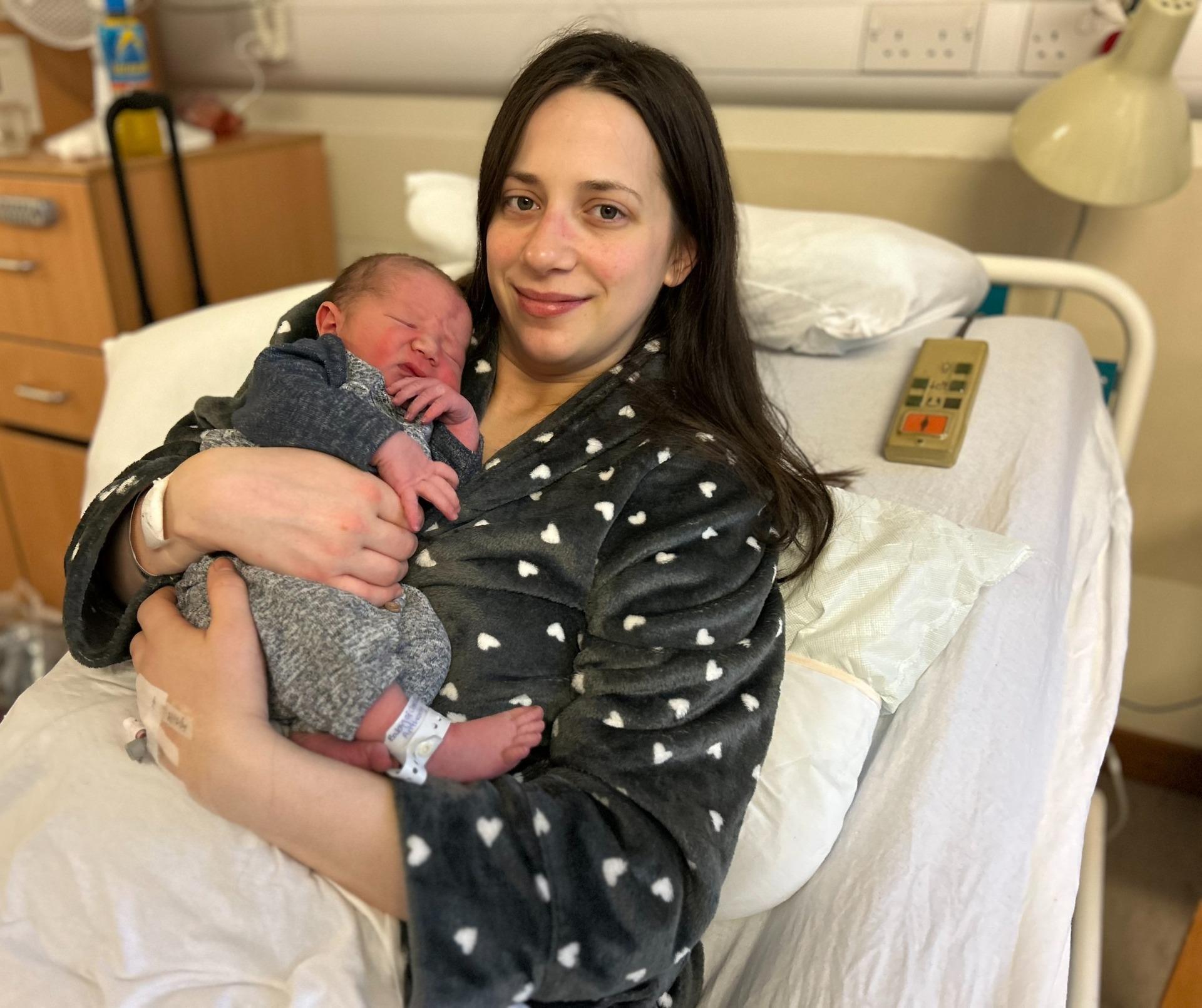 Proud parents Charlotte (34) and Charlie (36) Anthony were pleased to welcome baby Gabriel into the world at 1.47am at Aberdeen Maternity Hospital.