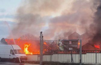 Residents return to their homes after huge blaze broke out near Pittodrie stadium in Aberdeen