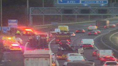 Drivers face delays after multi-vehicle rush hour crash on M74