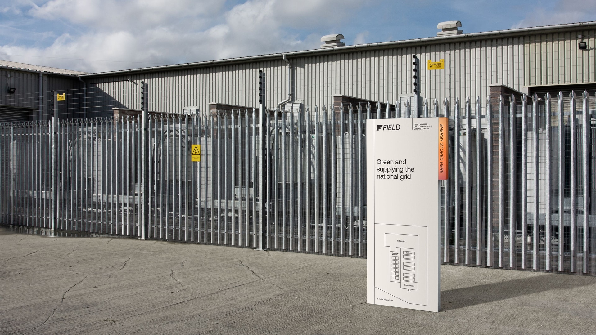 Field’s first battery storage site in Oldham (Field/PA) 