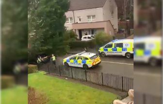 Watch as tree almost falls on police officers in Glasgow amid Storm Eowyn damage