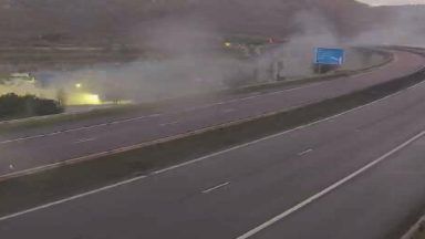 M90 closed in both directions due to Perth recycling centre fire