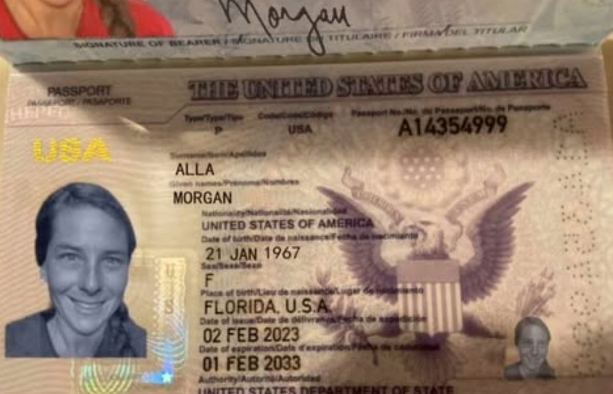 The Alla Morgan that Nikki spoke to claimed this was her passport. 