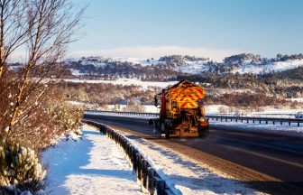 Crash between lorry and two cars closes A9 amid snow and ice warning