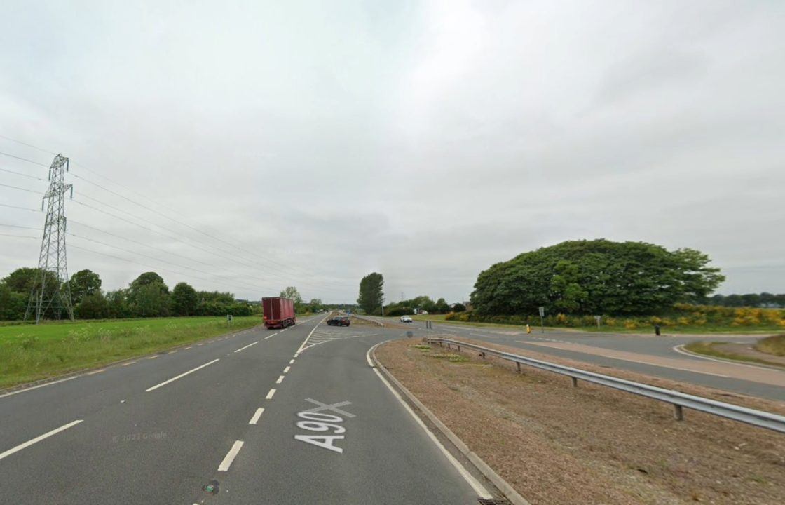 A90 southbound carriageway restricted after vehicle bursts into flames at North Water Bridge