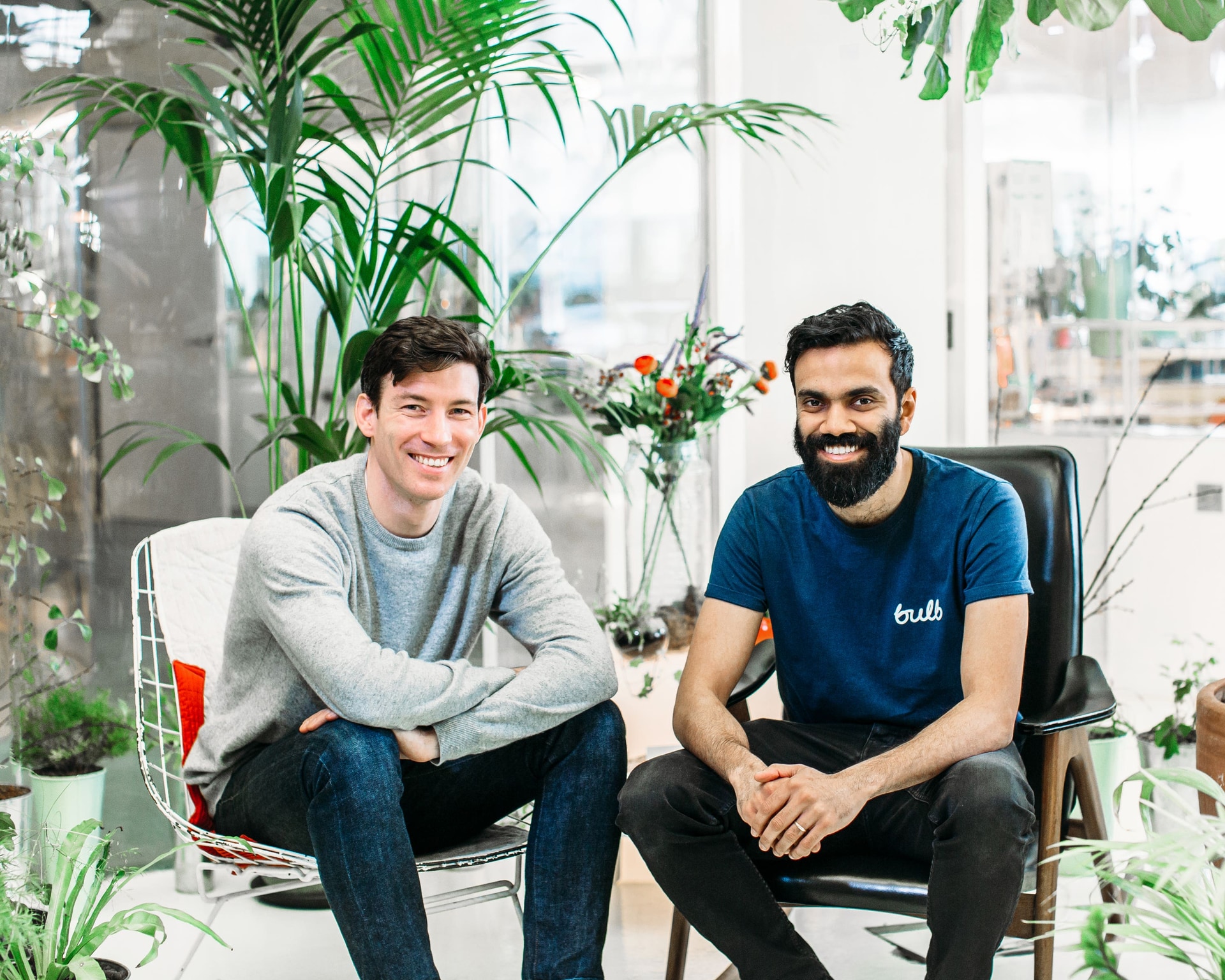 Mr Gudka, right, set up Bulb with Hayden Wood, left, in 2015 (Bulb/PA) 