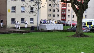 Large forensics operation after raid at Dunfermline block of flats