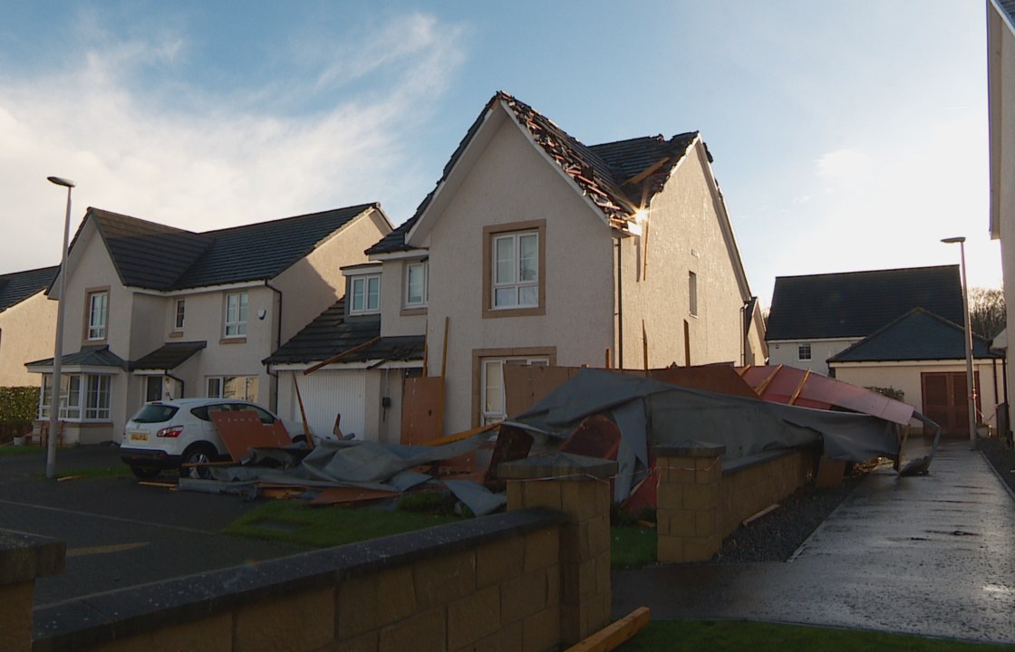 Roof torn off in Dalkeith.