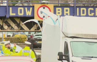 Road closed after van crashes into railway bridge as drivers urged to avoid area in Broughty Ferry